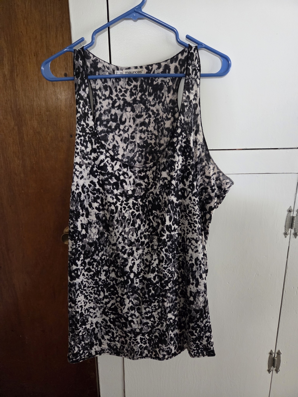 Black & White Leopard Print Tank Top